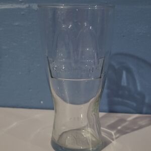 Vintage 1992 McDonald’s Embossed Glass – Clear Golden Arches Collectible